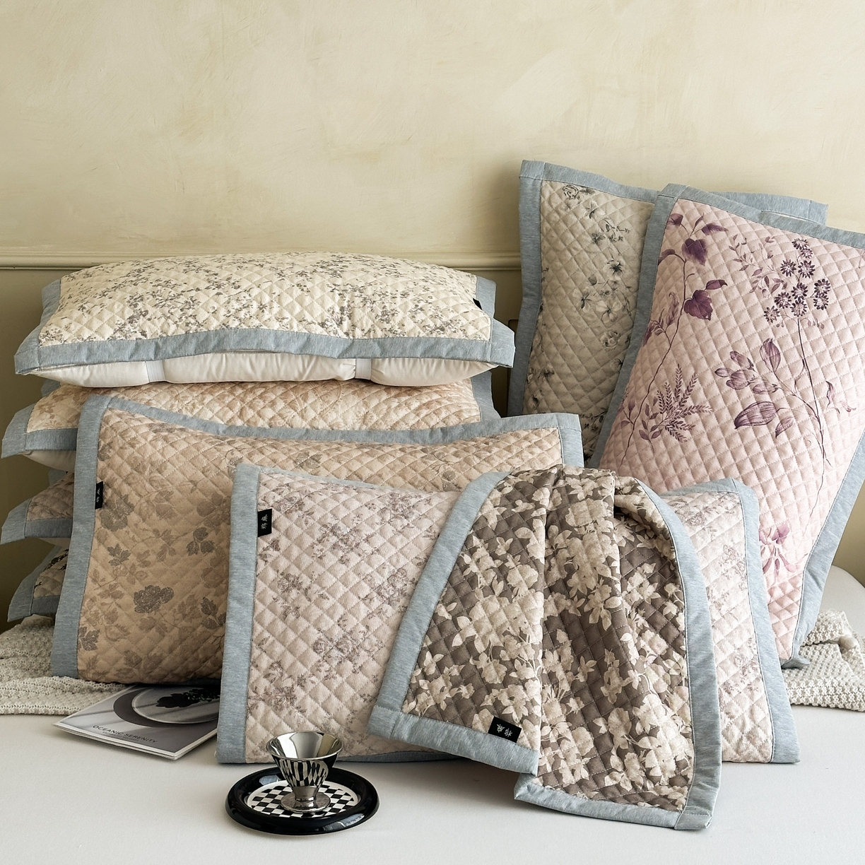 91家纺网 家纺一手货源 找家纺 （总）凌云家纺 2026新款复古棉麻老粗布夹棉枕巾