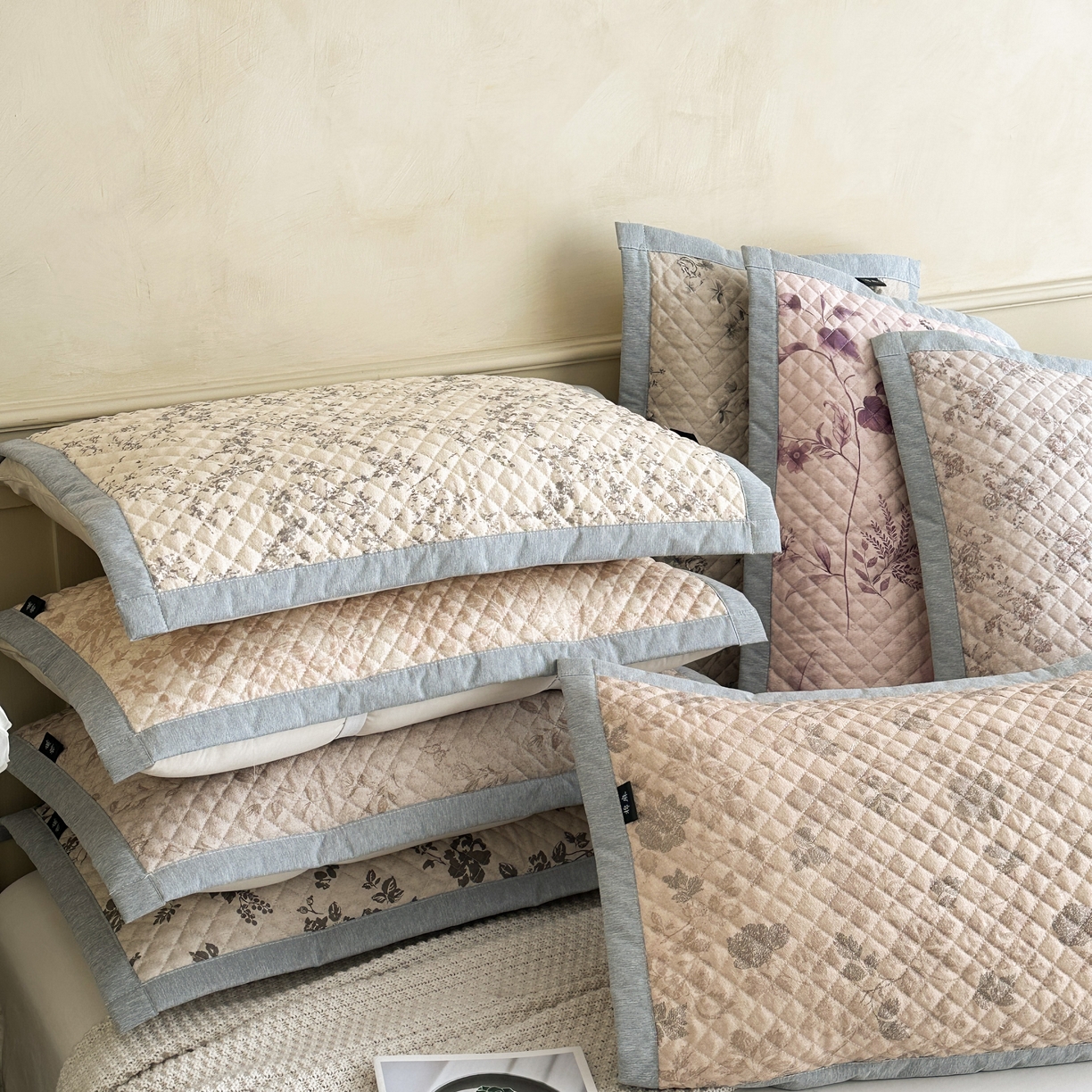 91家纺网 家纺一手货源 找家纺 （总）凌云家纺 2026新款复古棉麻老粗布夹棉枕巾