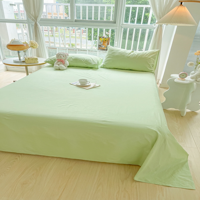 91家纺网 家纺一手货源 找家纺 （总）爱彼家纺 2026新款夏季新款纯色磨毛亲肤柔软单床单床单三件套