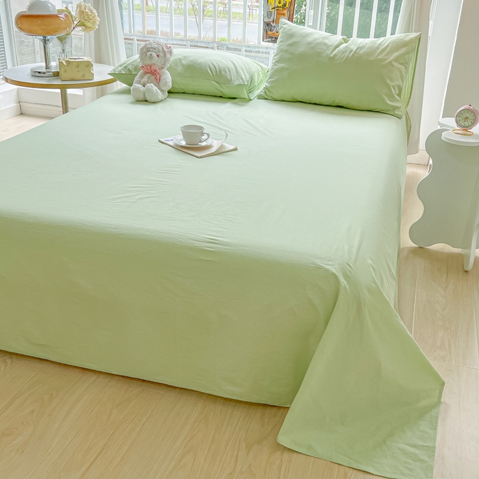 91家纺网 家纺一手货源 找家纺 （总）爱彼家纺 2026新款夏季新款纯色磨毛亲肤柔软单床单床单三件套