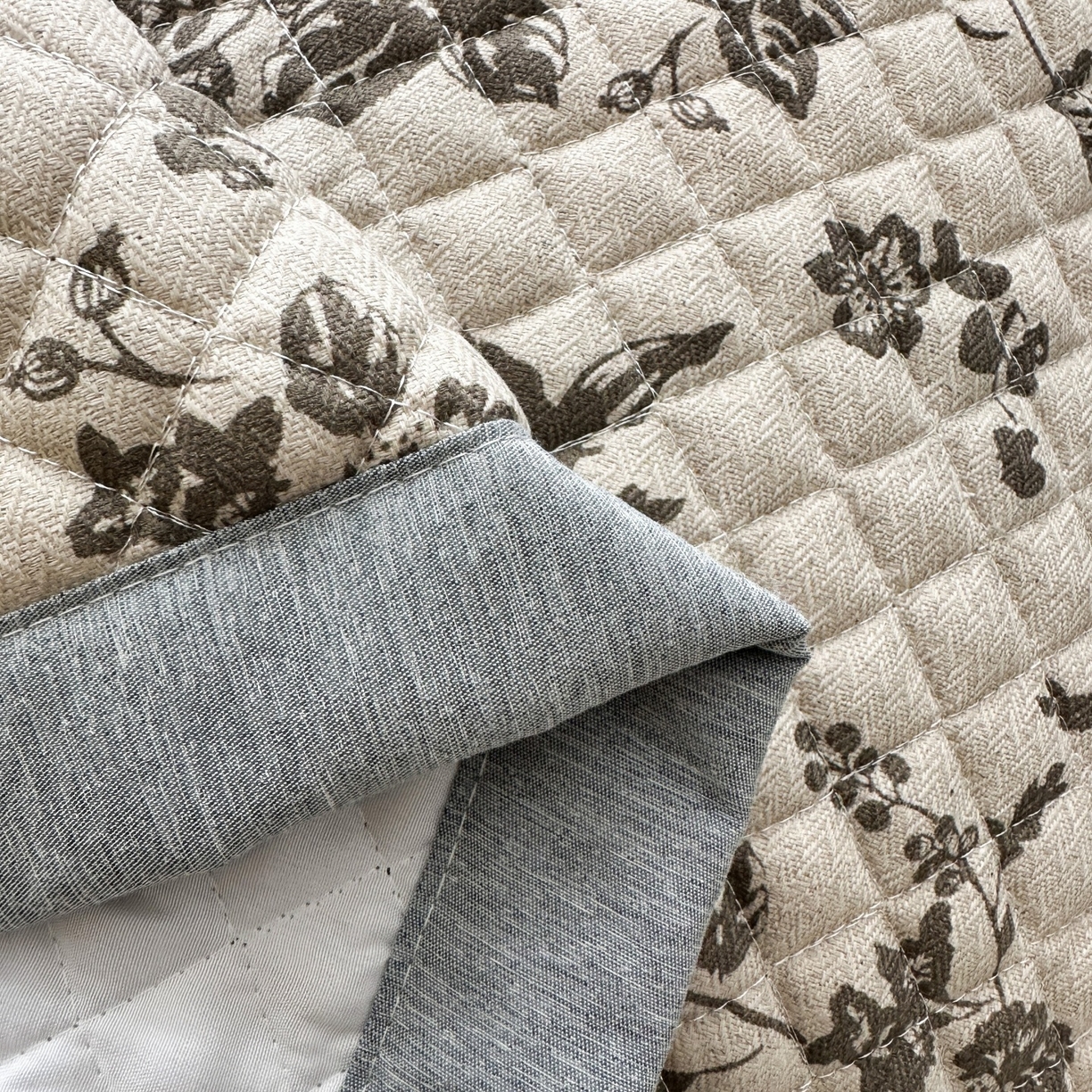 91家纺网 家纺一手货源 找家纺 凌云家纺 2026新款复古棉麻老粗布夹棉枕巾 暗香