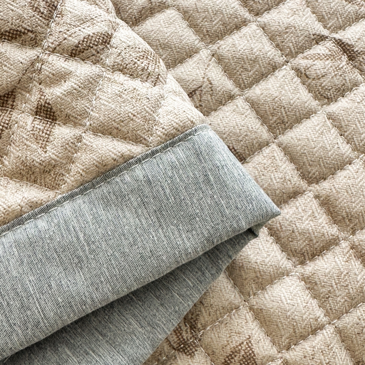 91家纺网 家纺一手货源 找家纺 凌云家纺 2026新款复古棉麻老粗布夹棉枕巾 花蝶