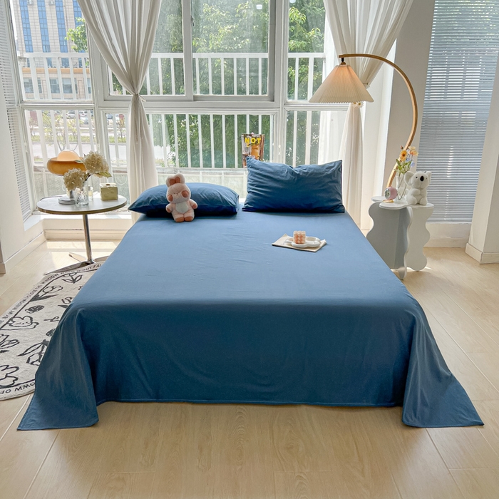 91家纺网 家纺一手货源 找家纺 （总）爱彼家纺 2026新款夏季新款纯色磨毛亲肤柔软单床单床单三件套