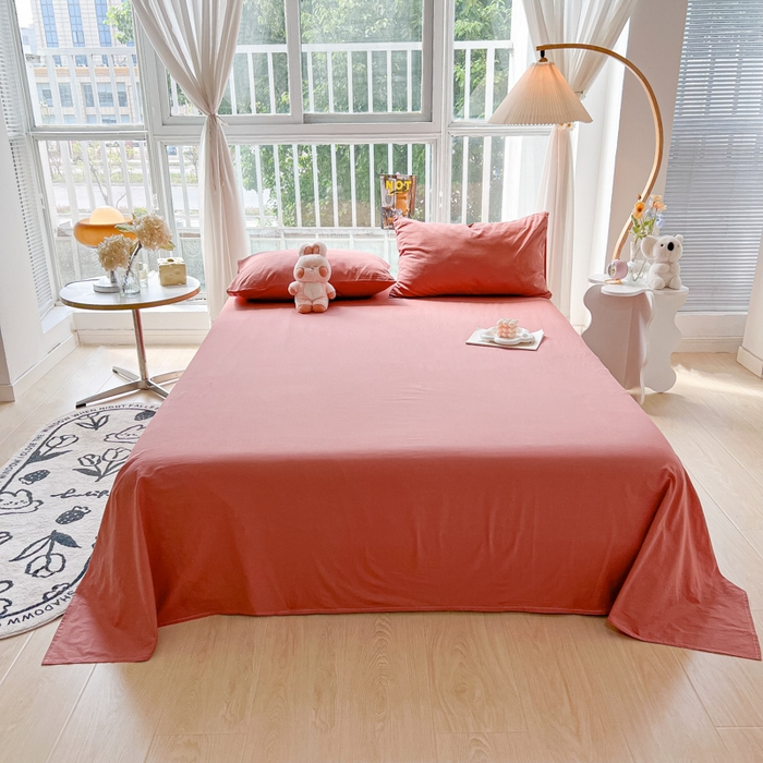 91家纺网 家纺一手货源 找家纺 （总）爱彼家纺 2026新款夏季新款纯色磨毛亲肤柔软单床单床单三件套