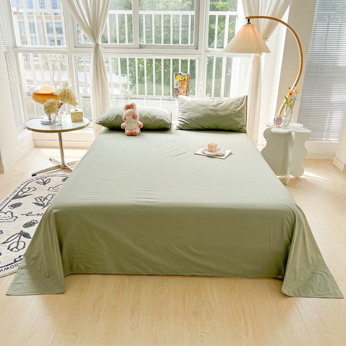 91家纺网 家纺一手货源 找家纺 （总）爱彼家纺 2026新款夏季新款纯色磨毛亲肤柔软单床单床单三件套