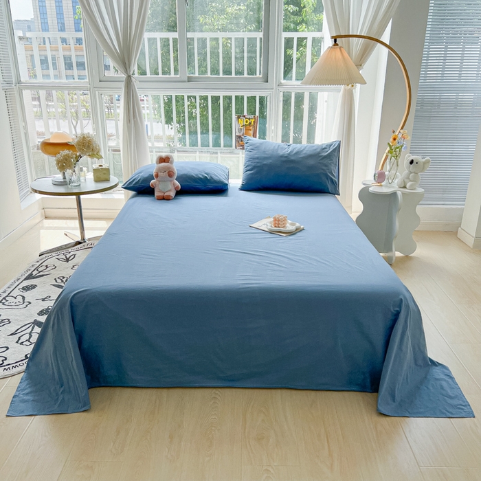 91家纺网 家纺一手货源 找家纺 （总）爱彼家纺 2026新款夏季新款纯色磨毛亲肤柔软单床单床单三件套