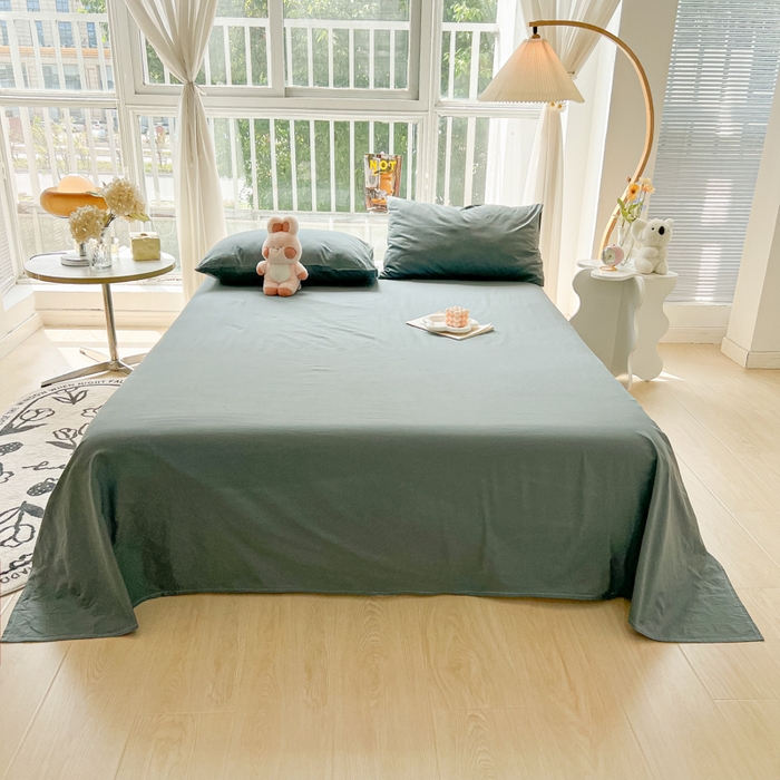 91家纺网 家纺一手货源 找家纺 （总）爱彼家纺 2026新款夏季新款纯色磨毛亲肤柔软单床单床单三件套