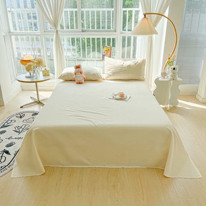 91家纺网 家纺一手货源 找家纺 （总）爱彼家纺 2026新款夏季新款纯色磨毛亲肤柔软单床单床单三件套