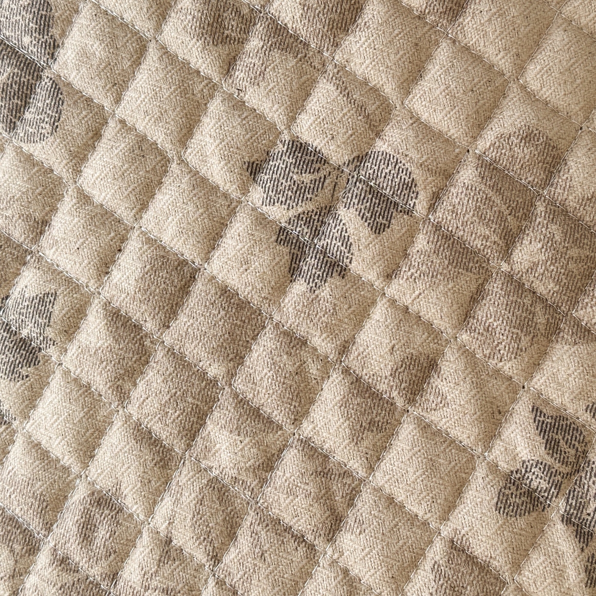 91家纺网 家纺一手货源 找家纺 凌云家纺 2026新款复古棉麻老粗布夹棉枕巾 藤花间