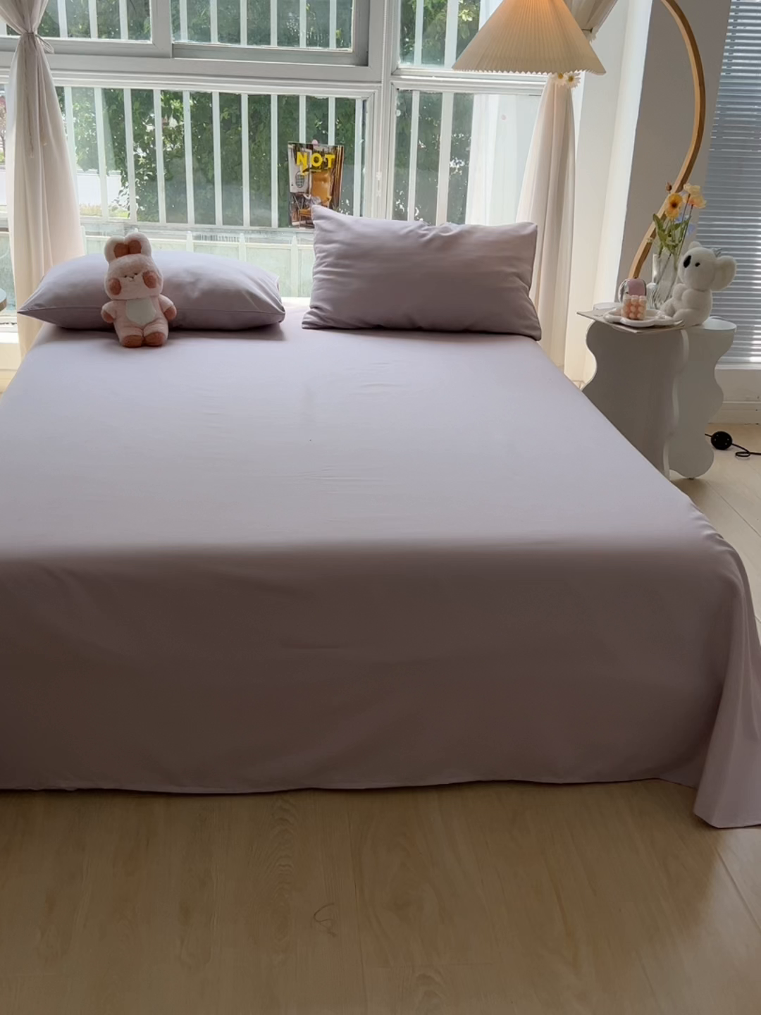 91家纺网 家纺一手货源 找家纺 爱彼家纺 2026新款夏季新款纯色磨毛亲肤柔软单床单床单三件套 纯色-粉咖