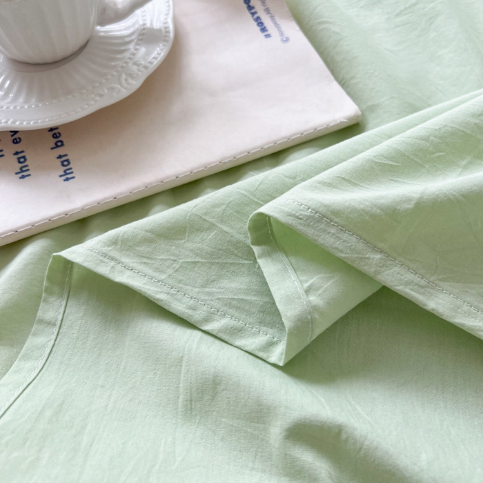 91家纺网 家纺一手货源 找家纺 爱彼家纺 2026新款夏季新款纯色磨毛亲肤柔软单床单床单三件套 纯色-果绿
