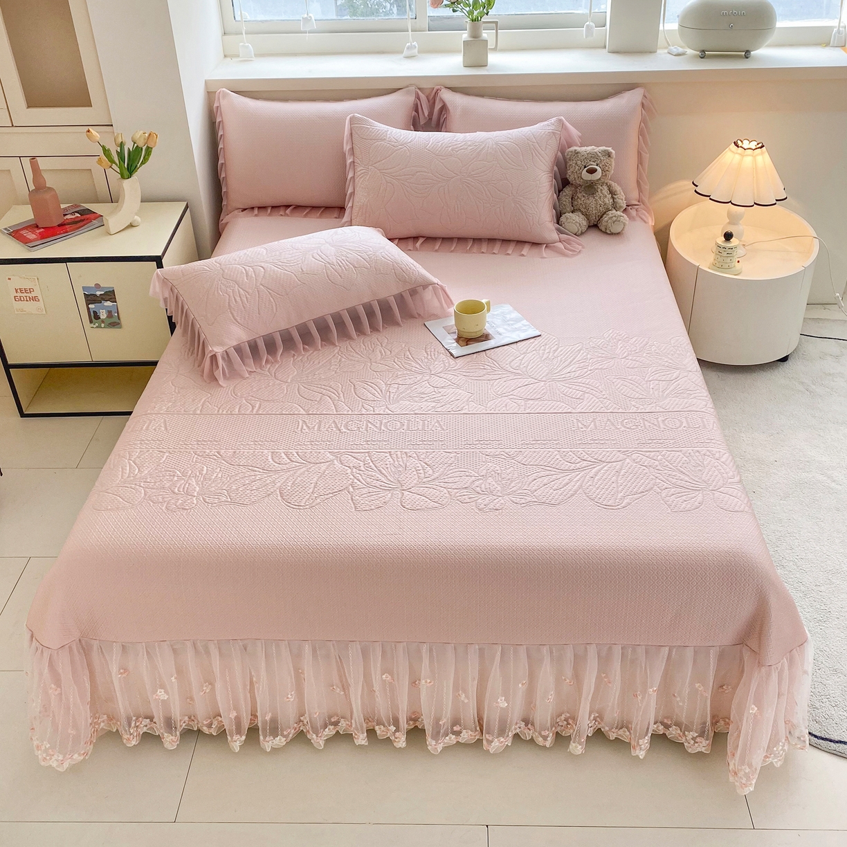 91家纺网 家纺一手货源 找家纺 （总）能好家纺 2026春夏新款高分子PE冰豆豆床盖款凉席席子