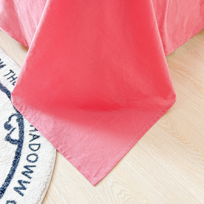 91家纺网 家纺一手货源 找家纺 爱彼家纺 2026新款夏季新款纯色磨毛亲肤柔软单床单床单三件套 纯色-梅红