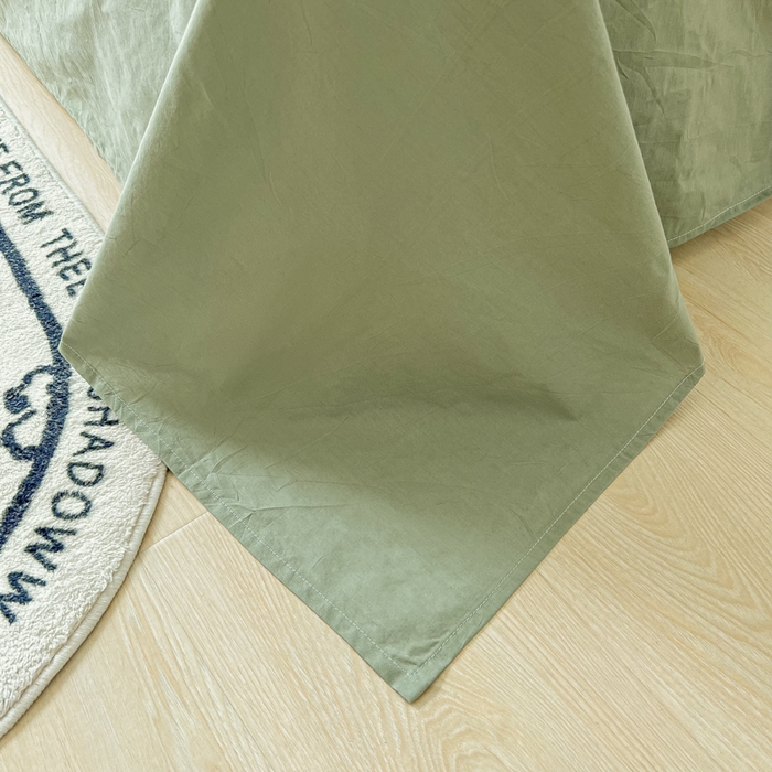 91家纺网 家纺一手货源 找家纺 爱彼家纺 2026新款夏季新款纯色磨毛亲肤柔软单床单床单三件套 纯色-抹茶