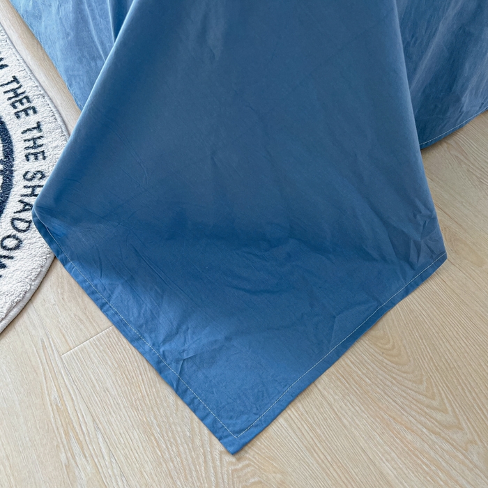 91家纺网 家纺一手货源 找家纺 爱彼家纺 2026新款夏季新款纯色磨毛亲肤柔软单床单床单三件套 纯色-浅兰