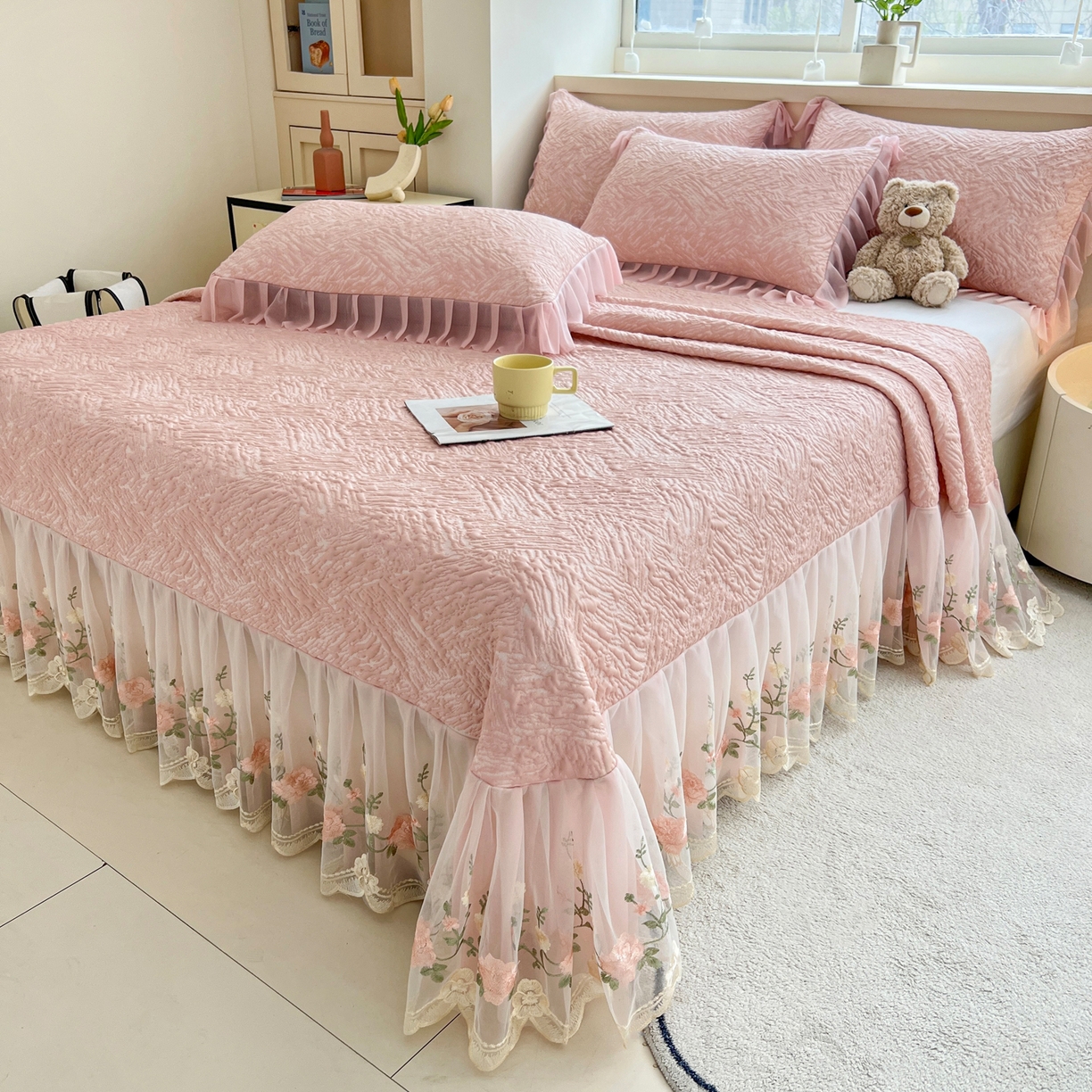 91家纺网 家纺一手货源 找家纺 （总）能好家纺 2026春夏新款高分子PE冰豆豆床盖款凉席席子