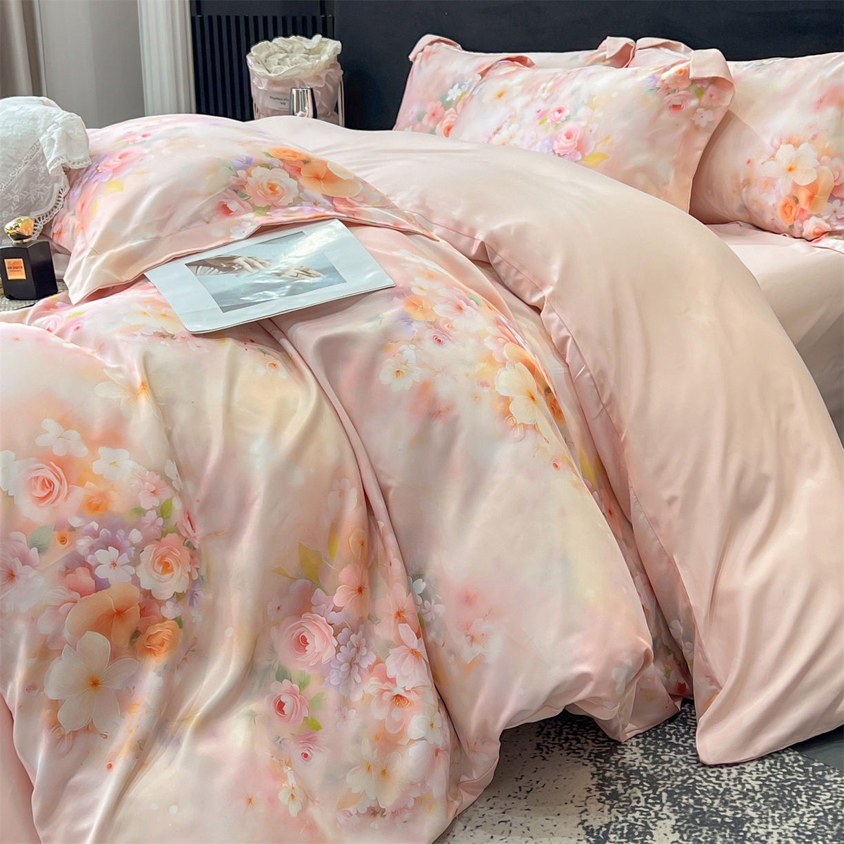 91家纺网 家纺一手货源 找家纺 （总）优贝家纺 2026新款水洗天丝冰丝数码印花四件套