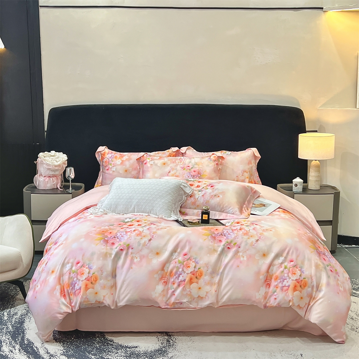 91家纺网 家纺一手货源 找家纺 （总）优贝家纺 2026新款夏被韩版夏被四件套刺绣款直播热款