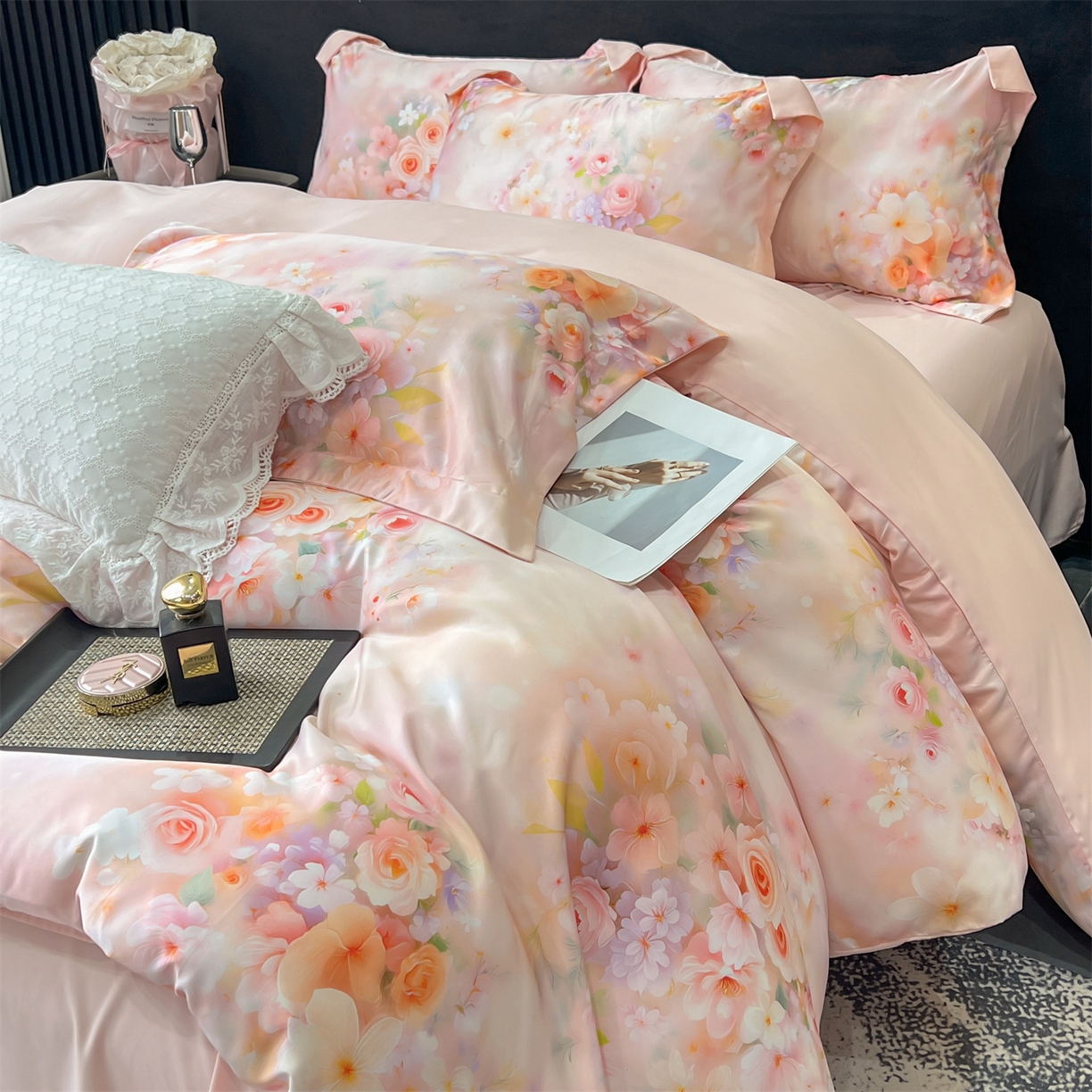 91家纺网 家纺一手货源 找家纺 （总）优贝家纺 2026新款水洗天丝冰丝数码印花四件套