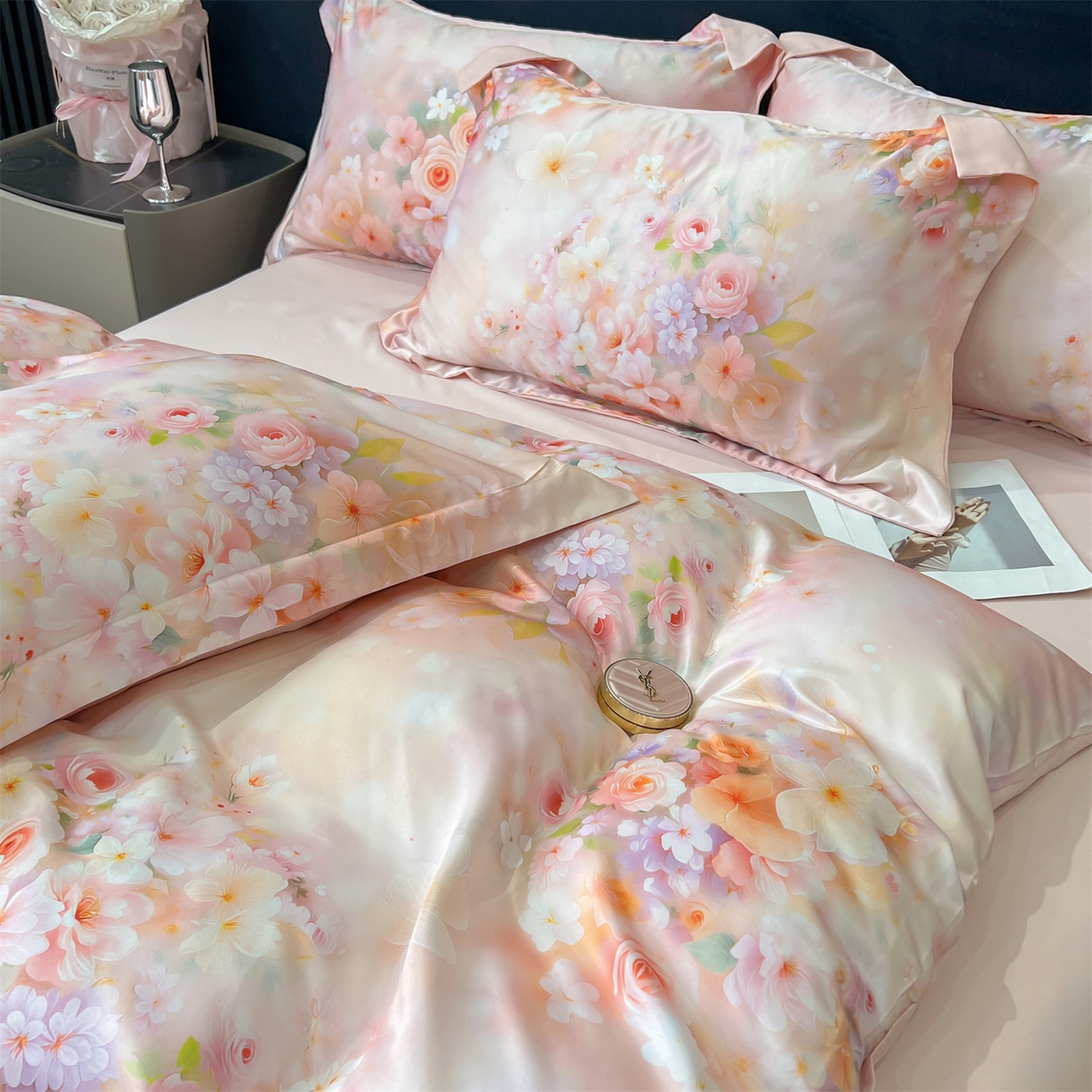 91家纺网 家纺一手货源 找家纺 （总）优贝家纺 2026新款水洗天丝冰丝数码印花四件套