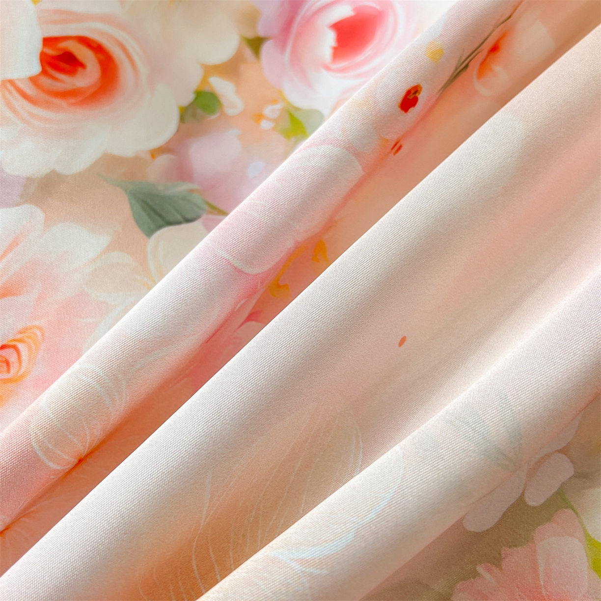 91家纺网 家纺一手货源 找家纺 优贝家纺 2026新款水洗天丝冰丝数码印花四件套 花涧序曲