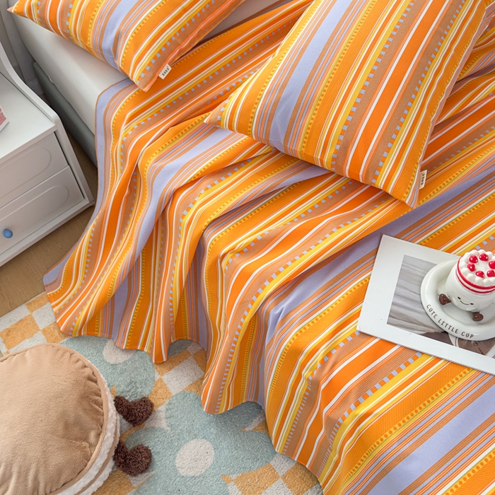 91家纺网 家纺一手货源 找家纺 （总）爱彼家纺 2026夏季新款亲肤原棉老粗布透气印花床单单件热门热门床单款新升级-细沙老粗布