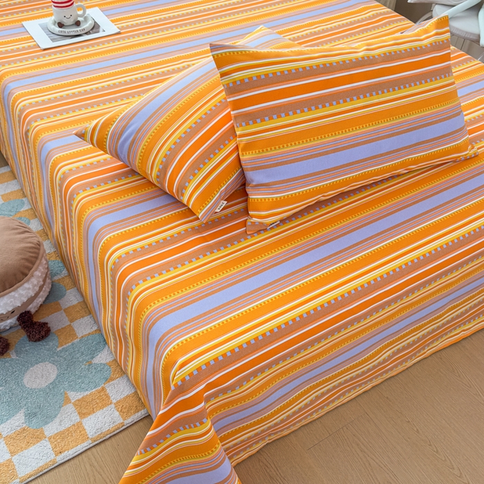 91家纺网 家纺一手货源 找家纺 （总）爱彼家纺 2026夏季新款亲肤原棉老粗布透气印花床单单件热门热门床单款新升级-细沙老粗布