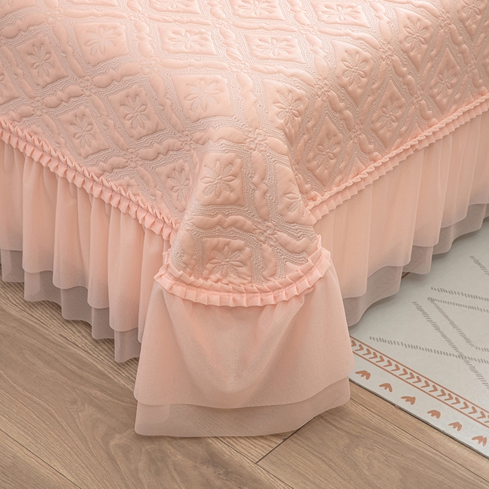 91家纺网 家纺一手货源 找家纺 （总）木兰花 2026新款凉豆豆款PE高分子复合凉感席床盖款凉席三件套-可配同色系夏被(控价228)