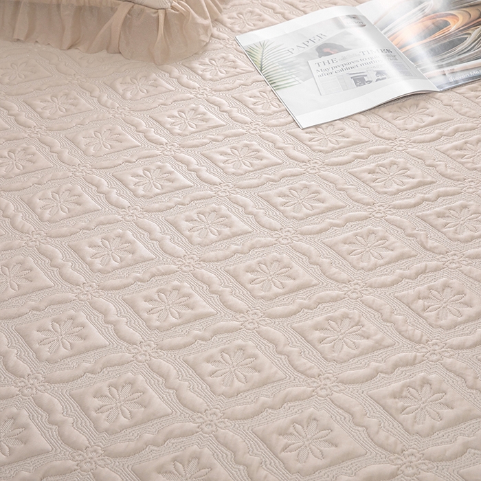 91家纺网 家纺一手货源 找家纺 木兰花 2026新款凉豆豆款PE高分子复合凉感席床盖款凉席三件套-可配同色系夏被(控价228) 清凉夏日-咖啡