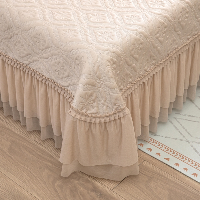 91家纺网 家纺一手货源 找家纺 木兰花 2026新款凉豆豆款PE高分子复合凉感席床盖款凉席三件套-可配同色系夏被(控价228) 清凉夏日-咖啡