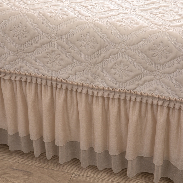 91家纺网 家纺一手货源 找家纺 木兰花 2026新款凉豆豆款PE高分子复合凉感席床盖款凉席三件套-可配同色系夏被(控价228) 清凉夏日-咖啡