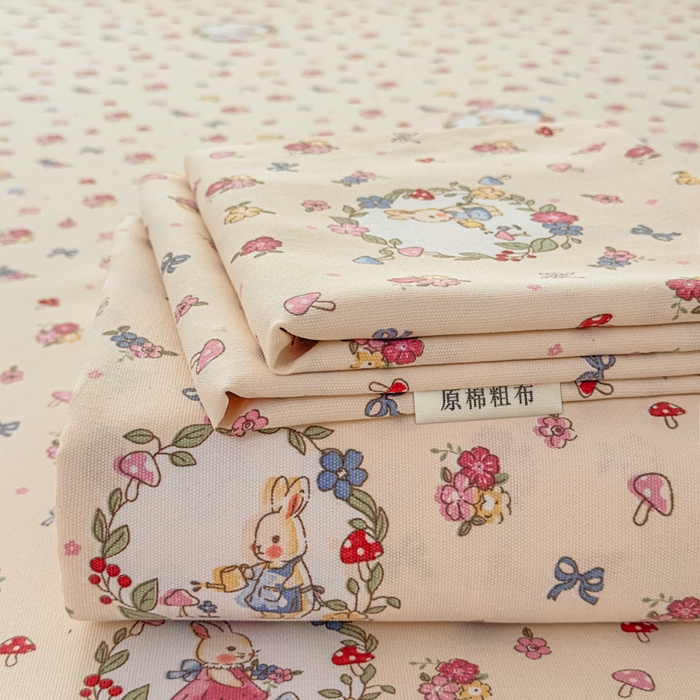 爱彼家纺 2026夏季新款亲肤原棉老粗布透气印花床单单件热门热门床单款新升级-细沙老粗布 白多花园