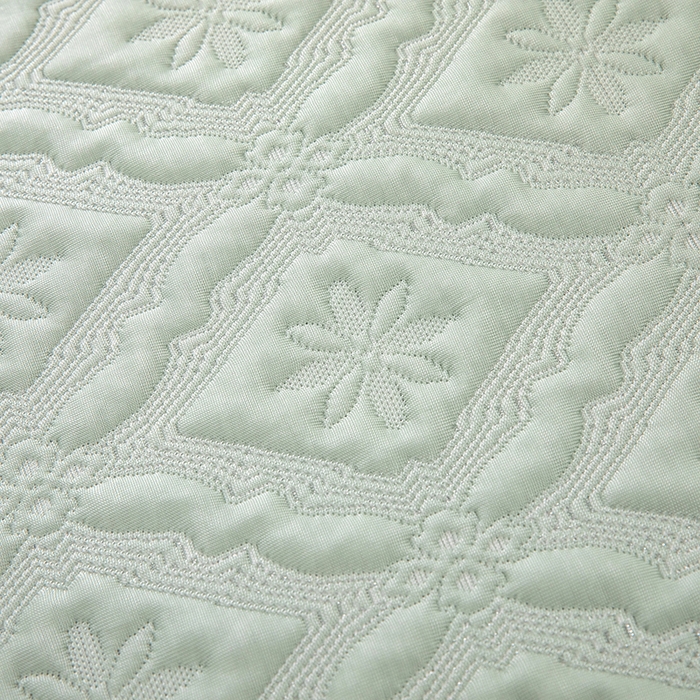 91家纺网 家纺一手货源 找家纺 木兰花 2026新款凉豆豆款PE高分子复合凉感席床盖款凉席三件套-可配同色系夏被(控价228) 清凉夏日-绿色