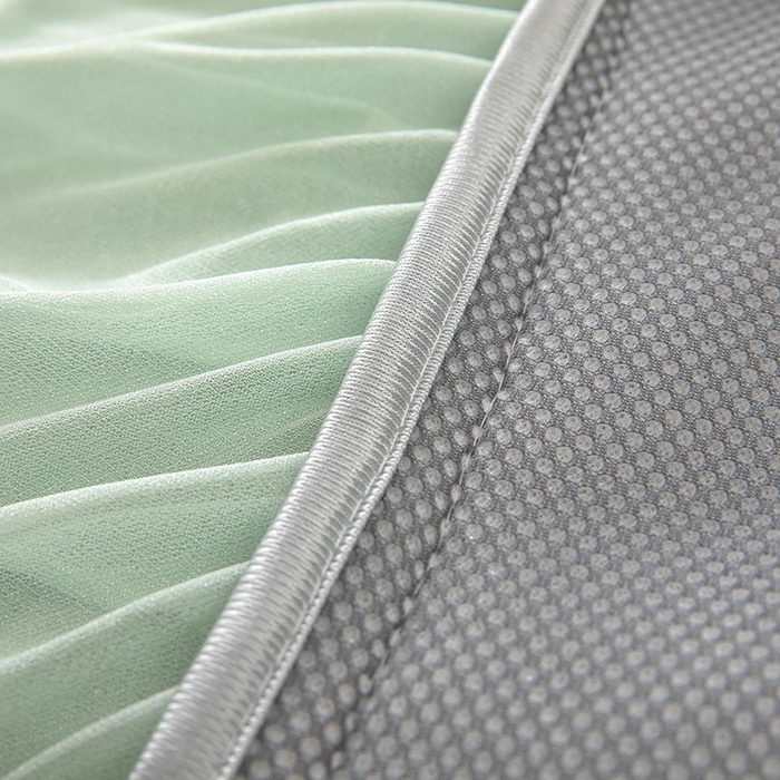 91家纺网 家纺一手货源 找家纺 木兰花 2026新款凉豆豆款PE高分子复合凉感席床盖款凉席三件套-可配同色系夏被(控价228) 清凉夏日-绿色