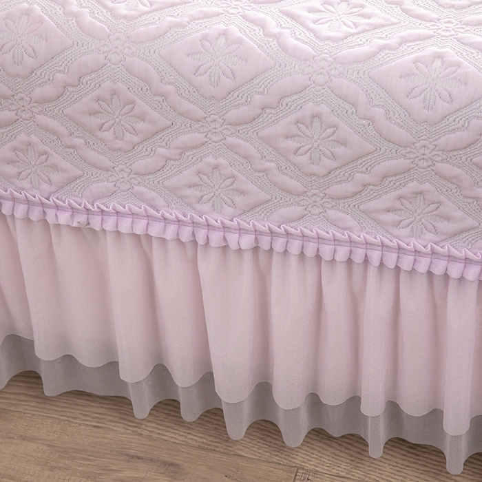 91家纺网 家纺一手货源 找家纺 木兰花 2026新款凉豆豆款PE高分子复合凉感席床盖款凉席三件套-可配同色系夏被(控价228) 清凉夏日-紫色