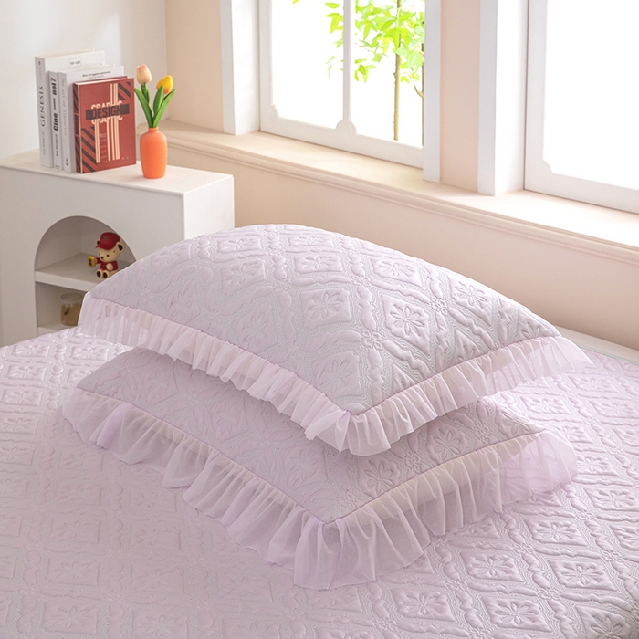 91家纺网 家纺一手货源 找家纺 木兰花 2026新款凉豆豆款PE高分子复合凉感席床盖款凉席三件套-可配同色系夏被(控价228) 清凉夏日-紫色