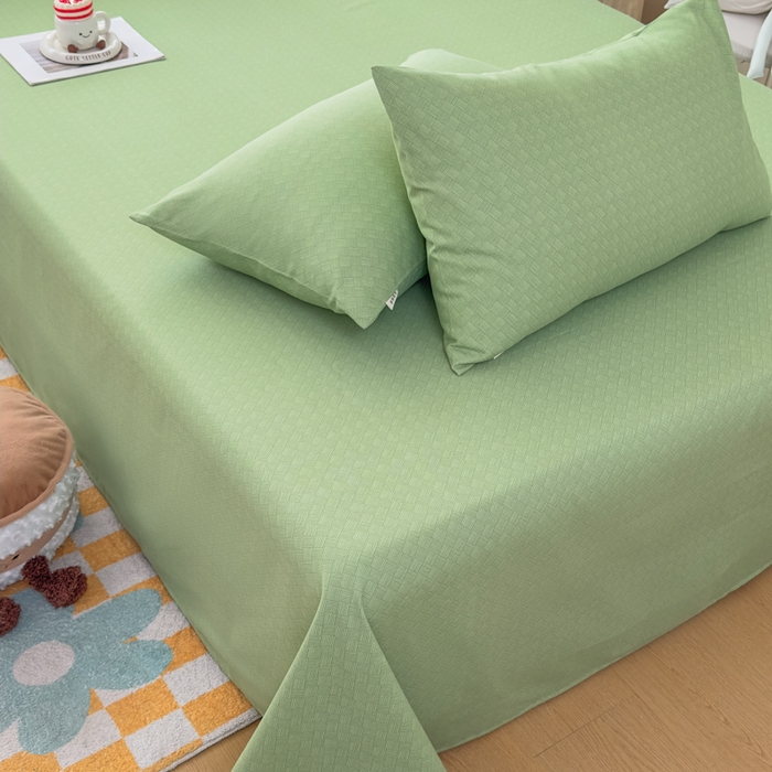 91家纺网 家纺一手货源 找家纺 爱彼家纺 2026夏季新款亲肤原棉老粗布透气印花床单单件热门热门床单款新升级-细沙老粗布 橄榄绿