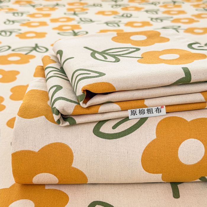 爱彼家纺 2026夏季新款亲肤原棉老粗布透气印花床单单件热门热门床单款新升级-细沙老粗布 花海