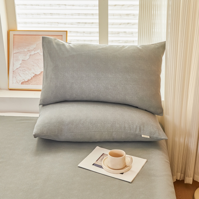 91家纺网 家纺一手货源 找家纺 爱彼家纺 2026夏季新款亲肤原棉老粗布透气印花床单单件热门热门床单款新升级-细沙老粗布 星空灰