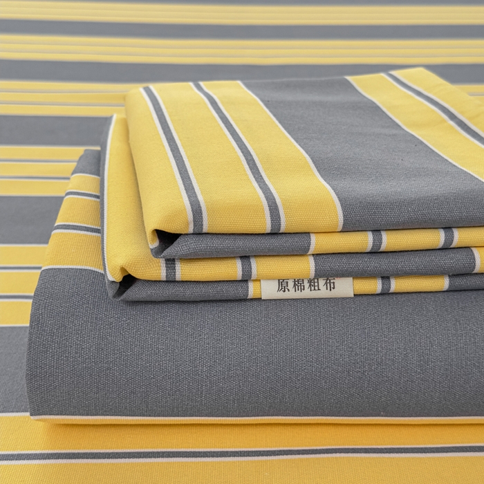 爱彼家纺 2026夏季新款亲肤原棉老粗布透气印花床单单件热门热门床单款新升级-细沙老粗布 约定条纹