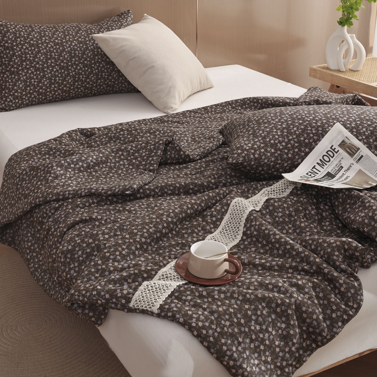 91家纺网 家纺一手货源 找家纺 （总）尊妙被业 2026新款全棉双层纱蚕蛹蛋白抗菌夏被被子被芯