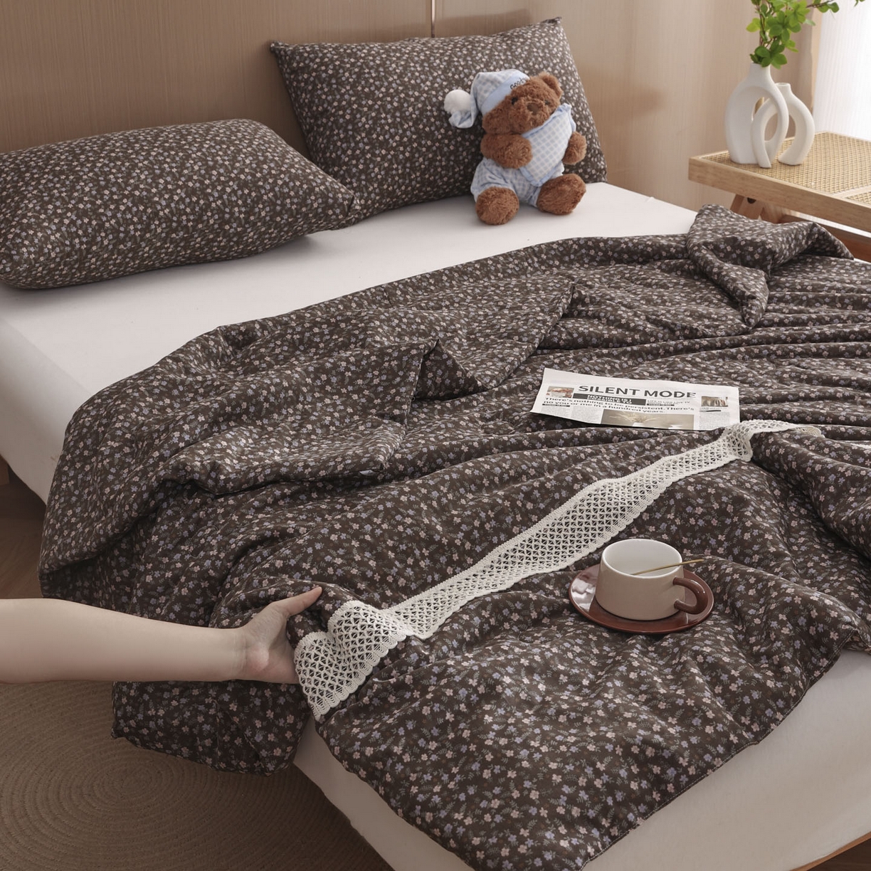 91家纺网 家纺一手货源 找家纺 （总）尊妙被业 2026新款全棉双层纱蚕蛹蛋白抗菌夏被被子被芯