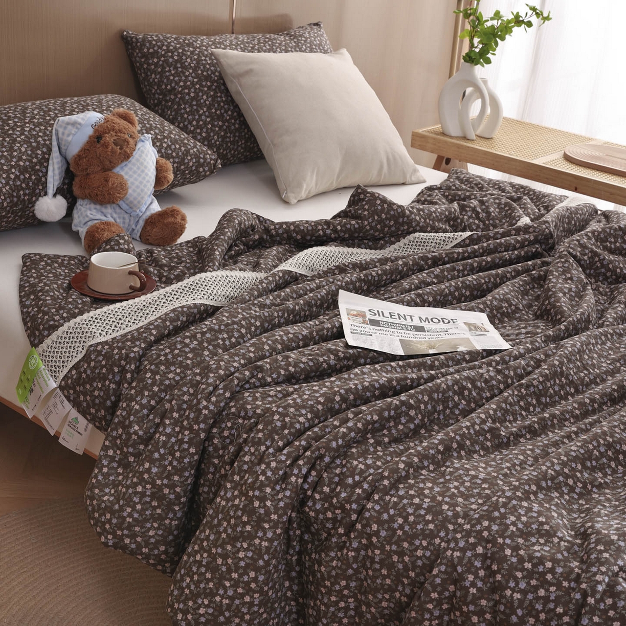 91家纺网 家纺一手货源 找家纺 （总）尊妙被业 2026新款全棉双层纱蚕蛹蛋白抗菌夏被被子被芯