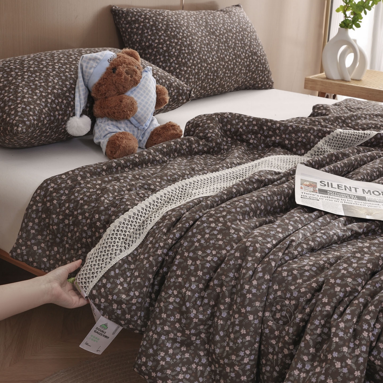 91家纺网 家纺一手货源 找家纺 （总）尊妙被业 2026新款全棉双层纱蚕蛹蛋白抗菌夏被被子被芯