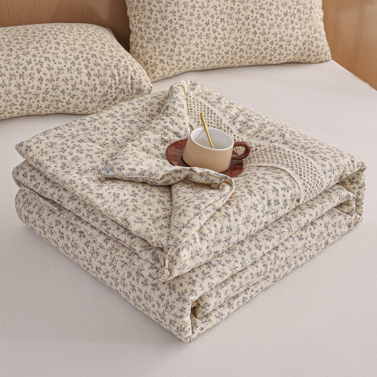 91家纺网 家纺一手货源 找家纺 尊妙被业 2026新款全棉双层纱蚕蛹蛋白抗菌夏被被子被芯 锦织-米