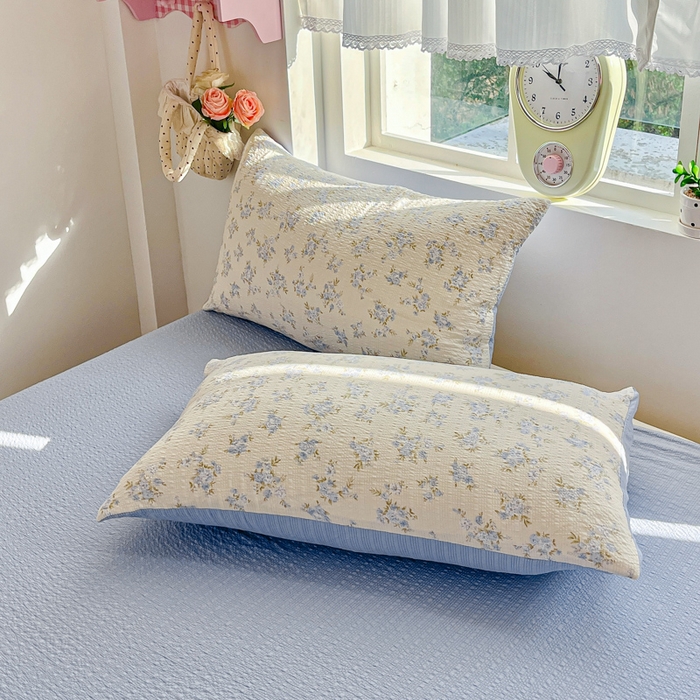 91家纺网 家纺一手货源 找家纺 利禾家纺 2026春夏新款泡芙纱简约夏被四件套夏凉被空调被 兰花草-简约