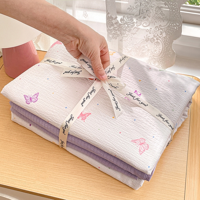 91家纺网 家纺一手货源 找家纺 （总）梦卓家纺 2026新款超柔云感木棉双层纱四件套