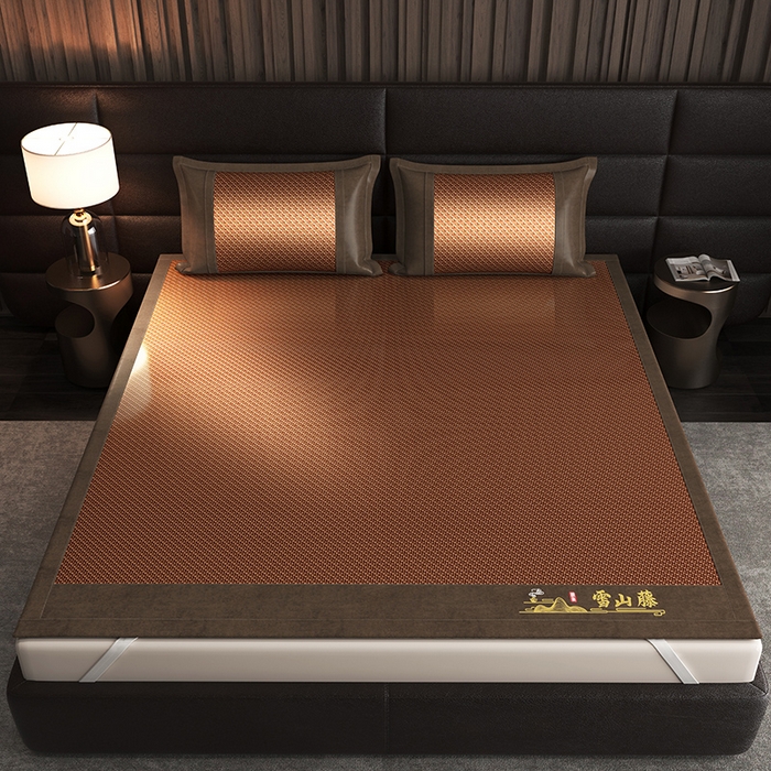 91家纺网 家纺一手货源 找家纺 yyds网供 2026新款礼品团购PE雪藤席新中式冰藤席凉席空调席子-PE雪山藤 PE雪藤-咖