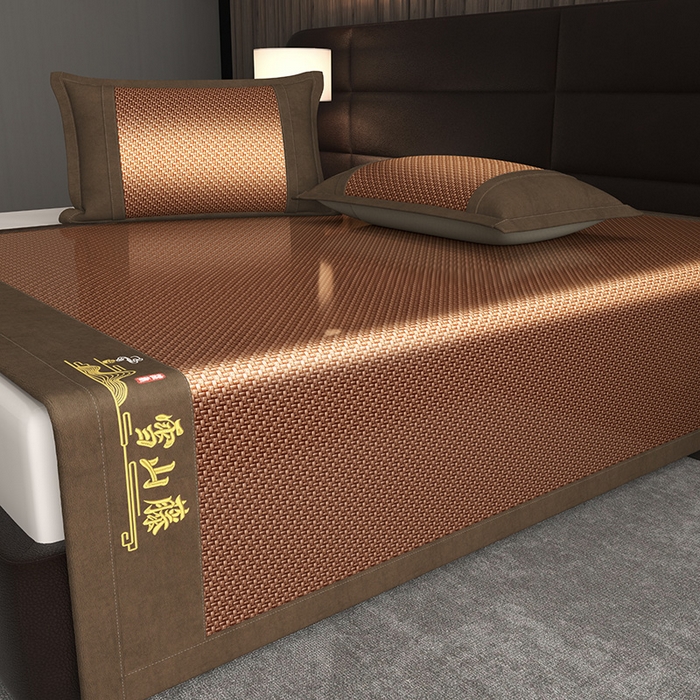 91家纺网 家纺一手货源 找家纺 yyds网供 2026新款礼品团购PE雪藤席新中式冰藤席凉席空调席子-PE雪山藤 PE雪藤-咖