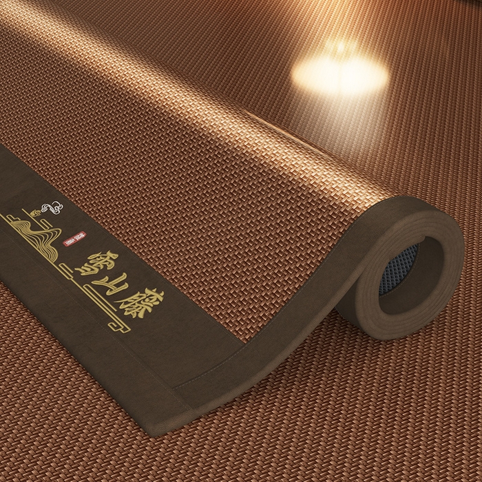 91家纺网 家纺一手货源 找家纺 yyds网供 2026新款礼品团购PE雪藤席新中式冰藤席凉席空调席子-PE雪山藤 PE雪藤-咖